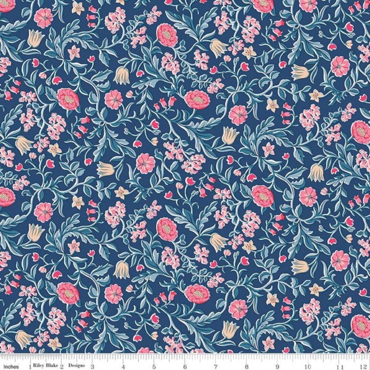 May's Flowers in B (01667453b) | Craft Garden | Liberty Fabrics | Riley Blake